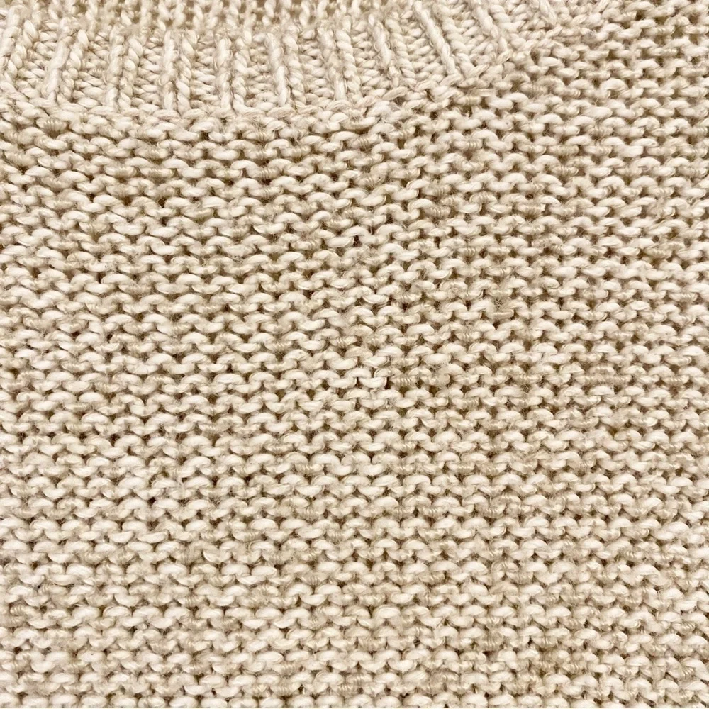 Bar III | Knit Crewneck Sweater Cream Beige Cotton Size Small - Picture 3 of 4